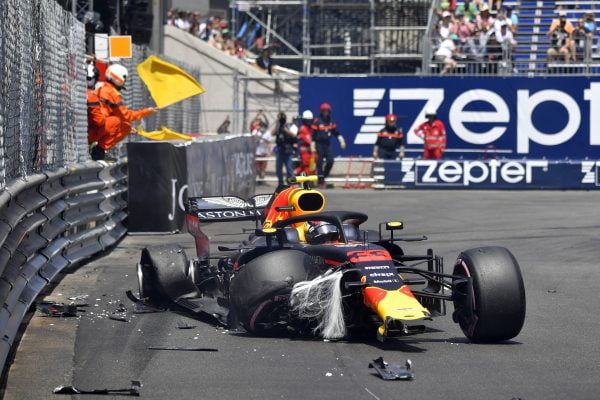 Crash Verstappen kwalificatie Monaco