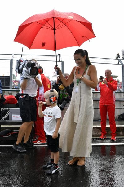 Kimi Raikkonen en zoon Robin