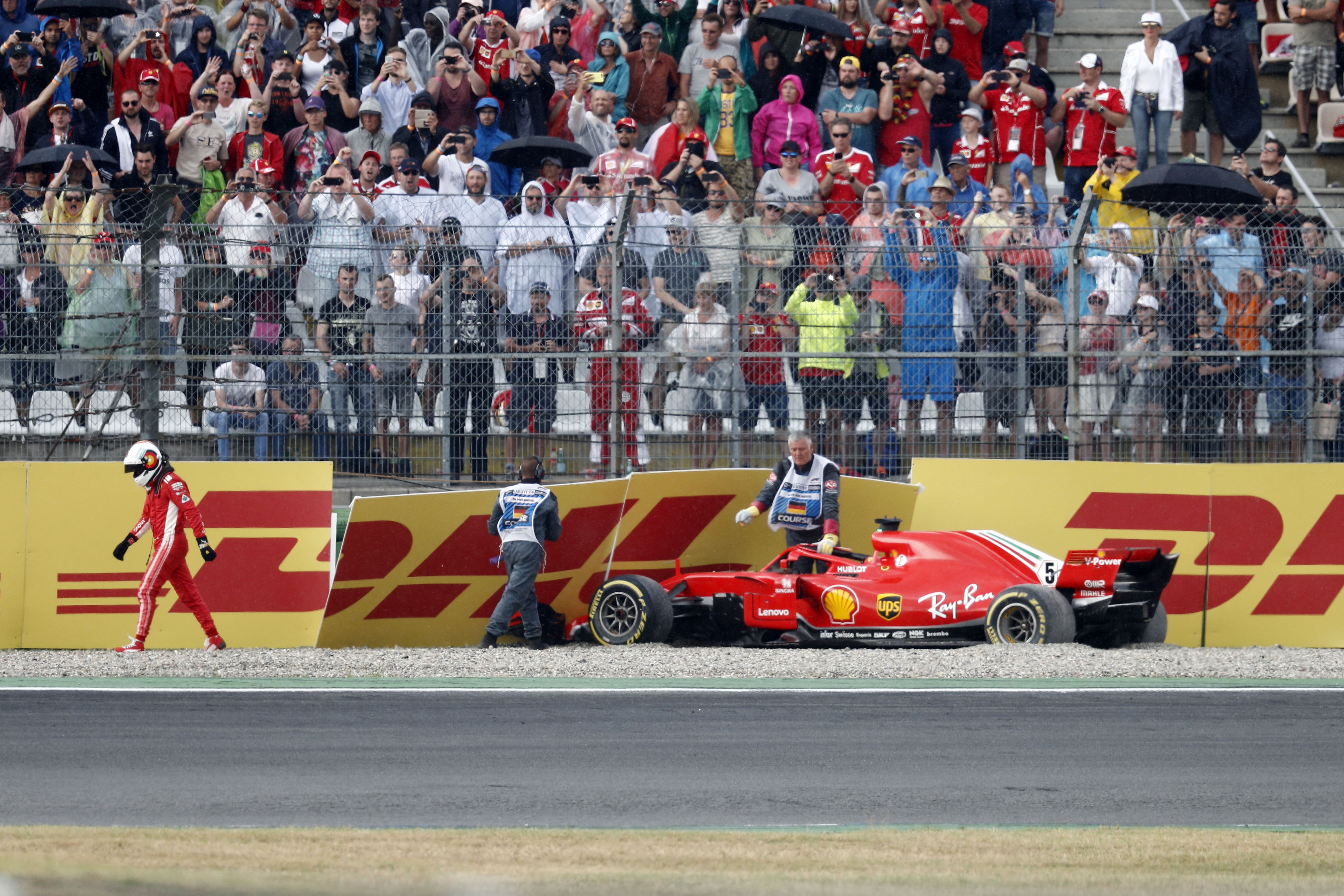 crash Vettel Duitsland