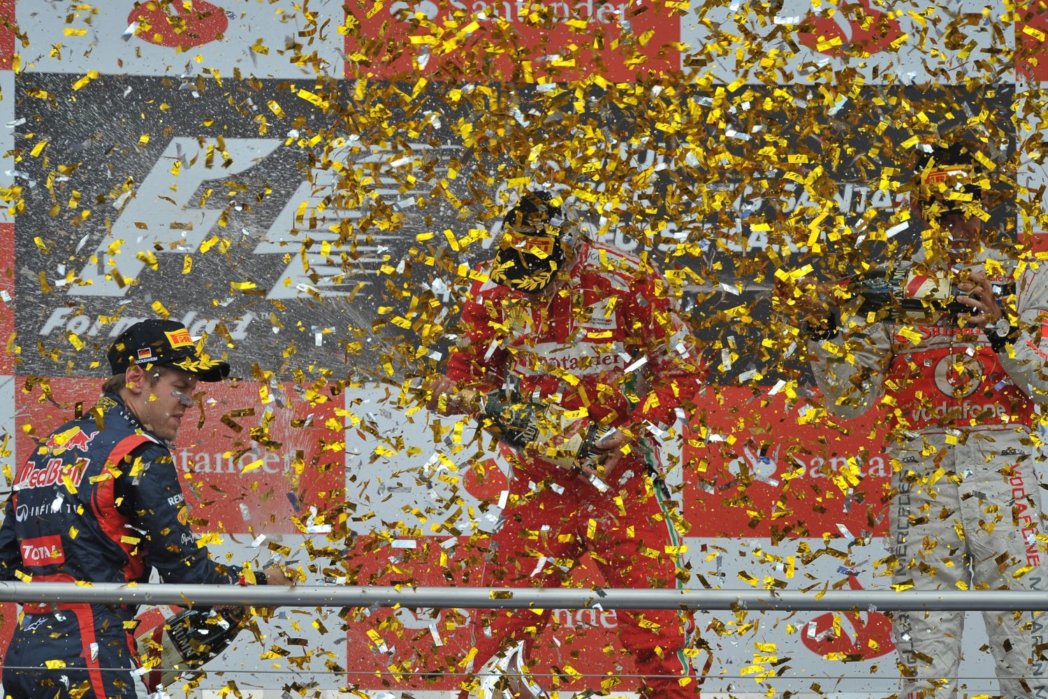 Door de lens van Peter: McLaren kreeg confetti niet van de auto, rekening ging naar de FOM