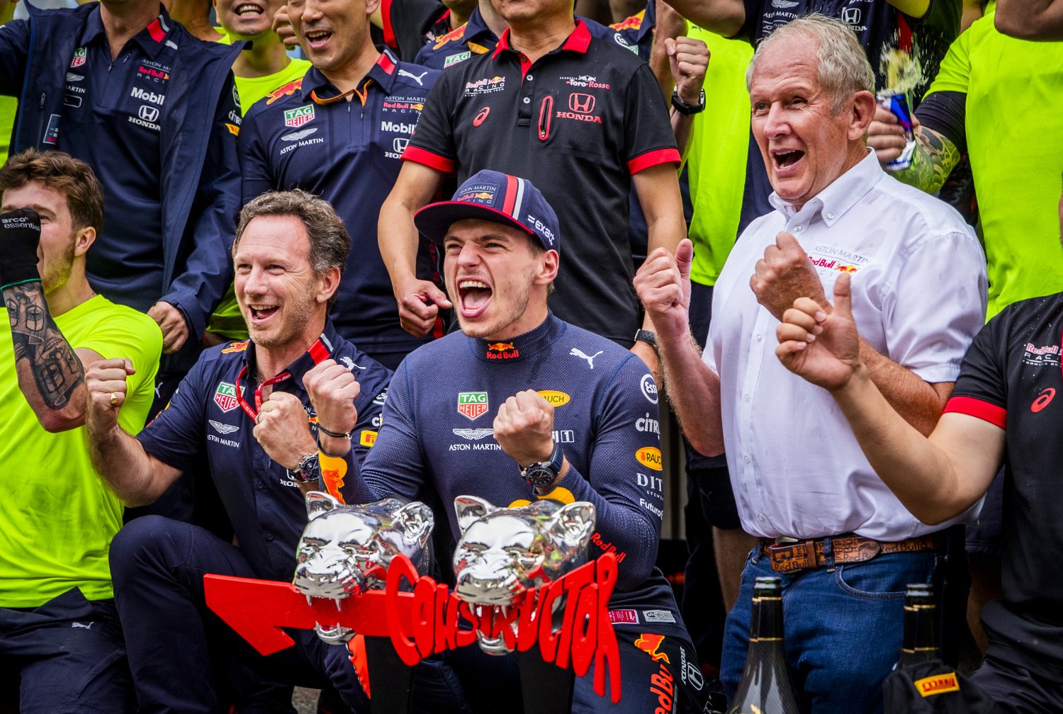 Verstappens manager Vermeulen: ‘We hebben altijd gezegd: we zitten hier goed, maar willen winnen. Dat doen we nu’