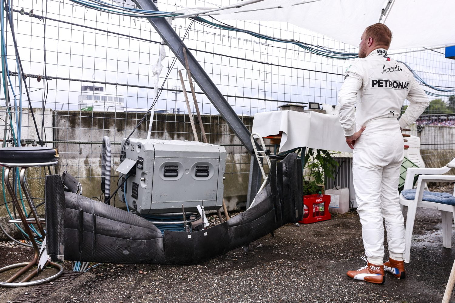Door de lens van Peter: Bottas treurt na crash in Duitsland