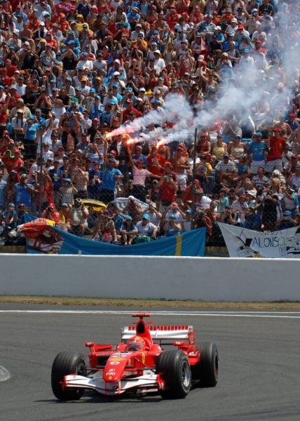Schumacher op weg naar zijn laatste van 68 poleposities.