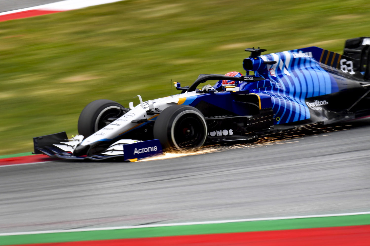 George Russell in de Williams op de Red Bull Ring