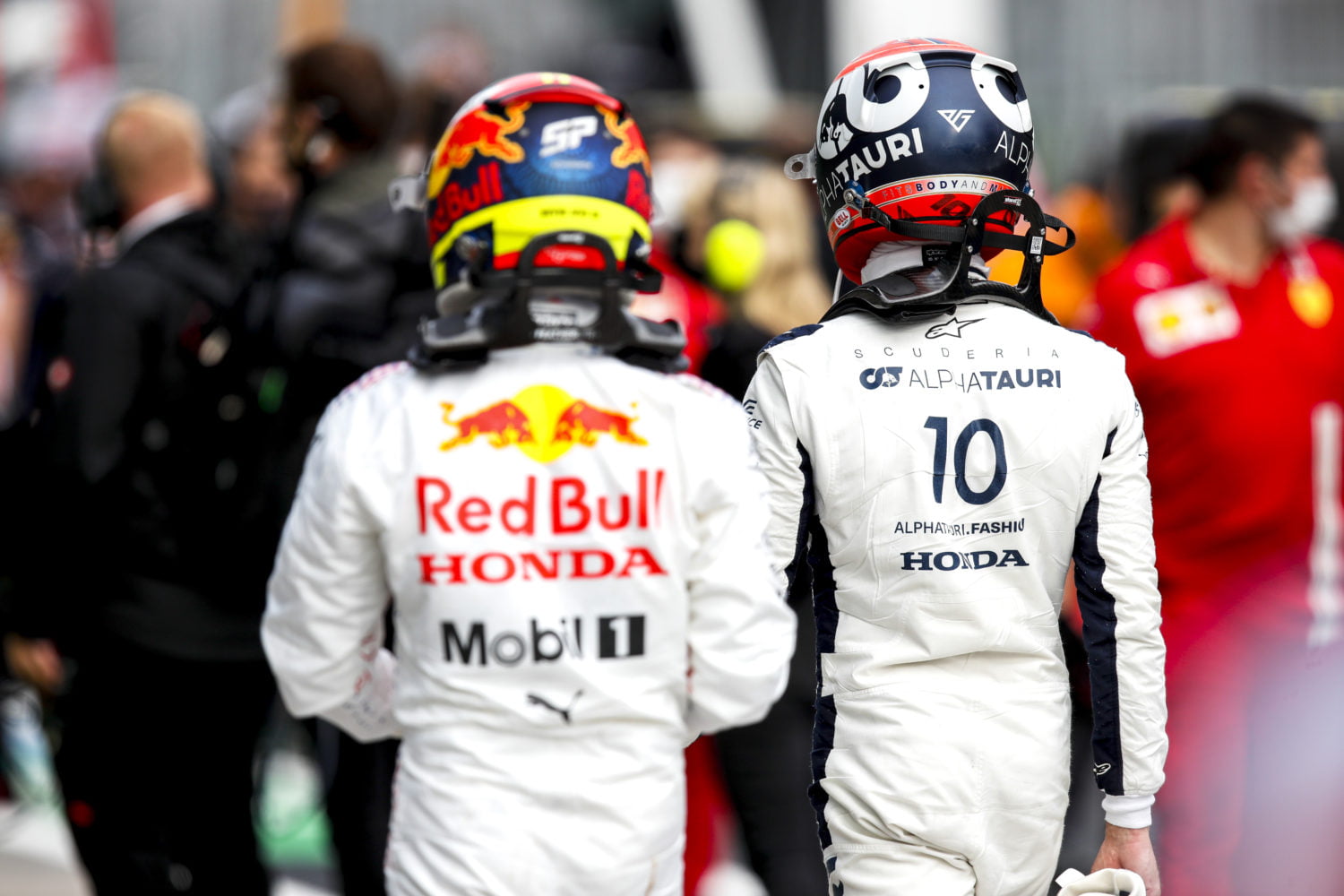 Pierre Gasly en Sergio Pérez.