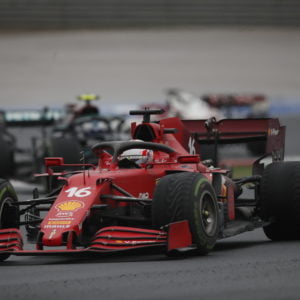 Charles Leclerc in de Ferrari op Istanbul Park.