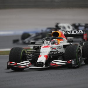 Verstappen in actie op Istanbul Park.