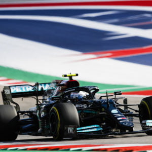 Valtteri Bottas in de Mercedes op COTA.