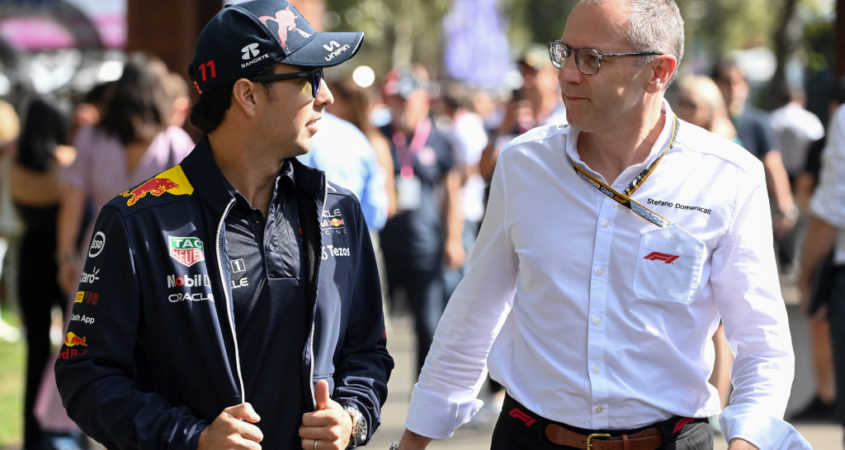 Domenicali met Sergio Perez van Red Bull