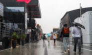 Paddock in de regen