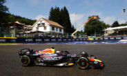 Max Verstappen in actie op Spa-Francorchamps.