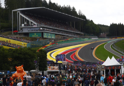 Max Verstappen in actie op Spa-Francorchamps