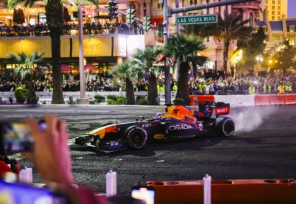 F1-demo van Red Bull in Las Vegas.