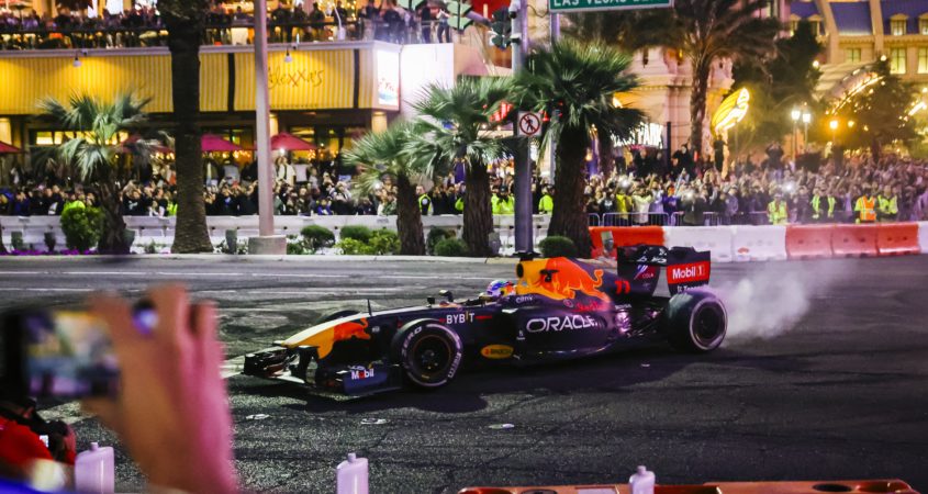 F1-demo van Red Bull in Las Vegas.