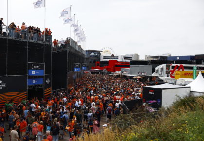 Fans op het circuit van Zandvoort