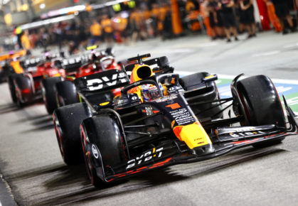 Max Verstappen in pitlane Singapore