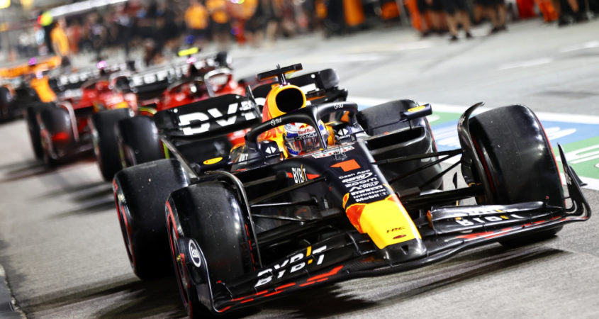 Max Verstappen in pitlane Singapore