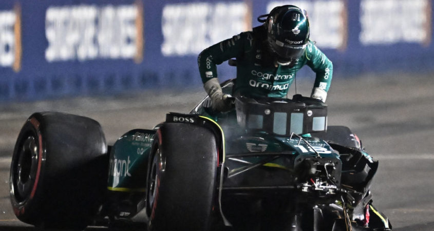 lance stroll crash singapore