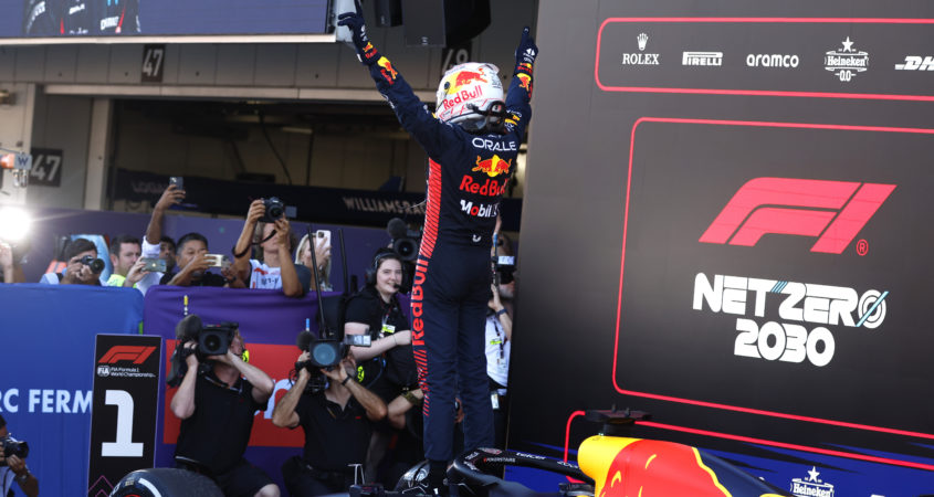 Max Verstappen na zijn 48ste overwinning in de Formule 1