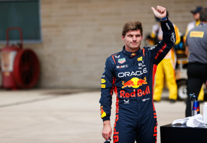 Max Verstappen op zaterdag in Austin