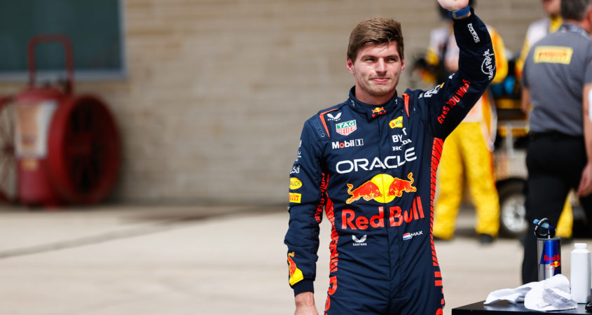 Max Verstappen op zaterdag in Austin