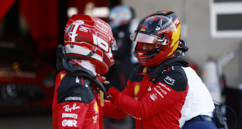 Sainz en Leclerc