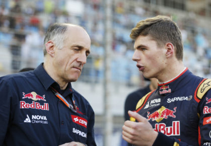Franz Tost en Max Verstappen