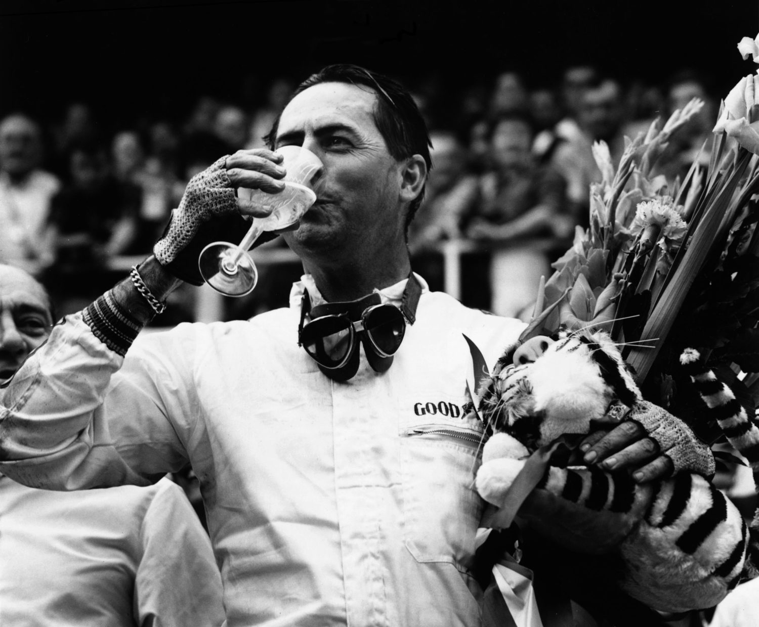 Jack Brabham aan de champange