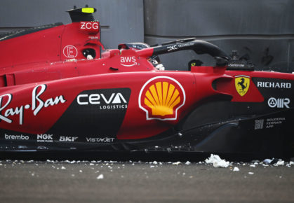 Carlos Sainz na crash abu dhabi