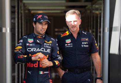 Christian Horner and Sergio Pérez