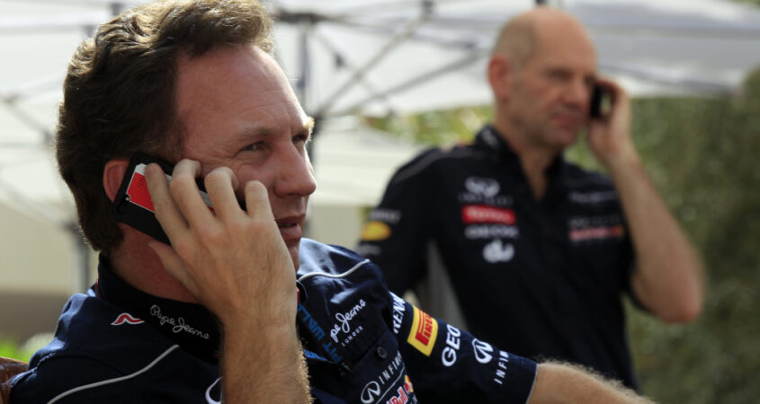 Christian Horner en Adrian Newey