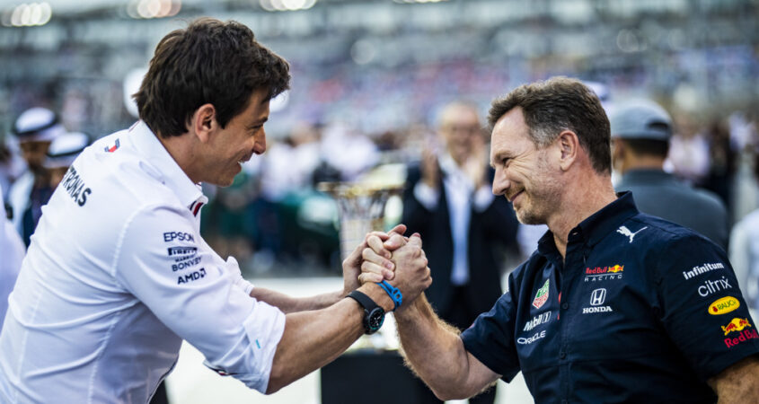 Toto Wolff en Christian Horner