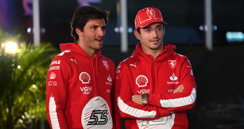 Carlos Sainz en Leclerc bij Ferrari
