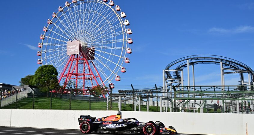 Max moment is buitenaards tijdens kwalificatie GP Japan 2023