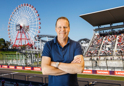 André tijdens de GP van Japan in Suzuka