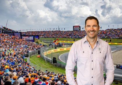Frank tijdens de GP van Zandvoort