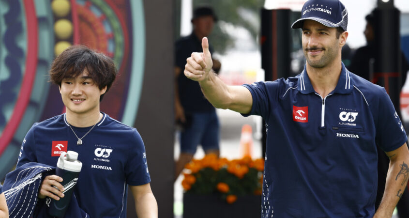 Tsunoda en Ricciardo
