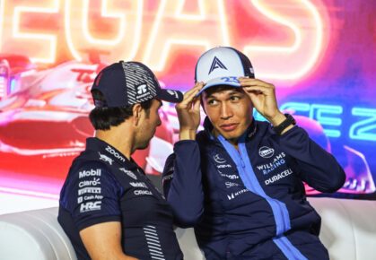 Sergio Pérez en Alexander Albon