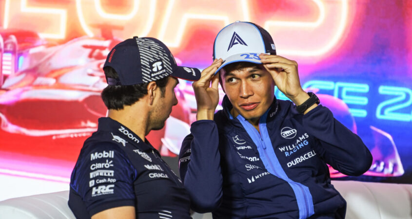 Sergio Pérez en Alexander Albon