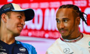 Alexander Albon en Lewis Hamilton