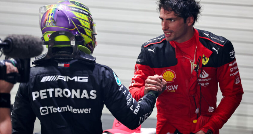 Lewis Hamilton en Carlos Sainz