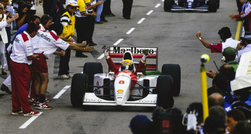 Ayrton Senna overwinning Adelaide