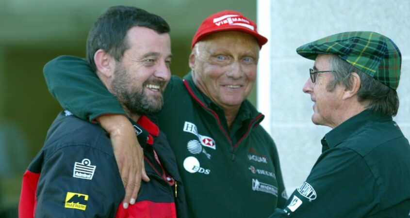 Paul Stoddart, Niki Lauda en Jackie Stewart