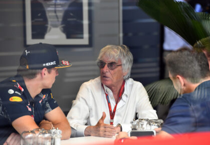 bernie ecclestone en max verstappen