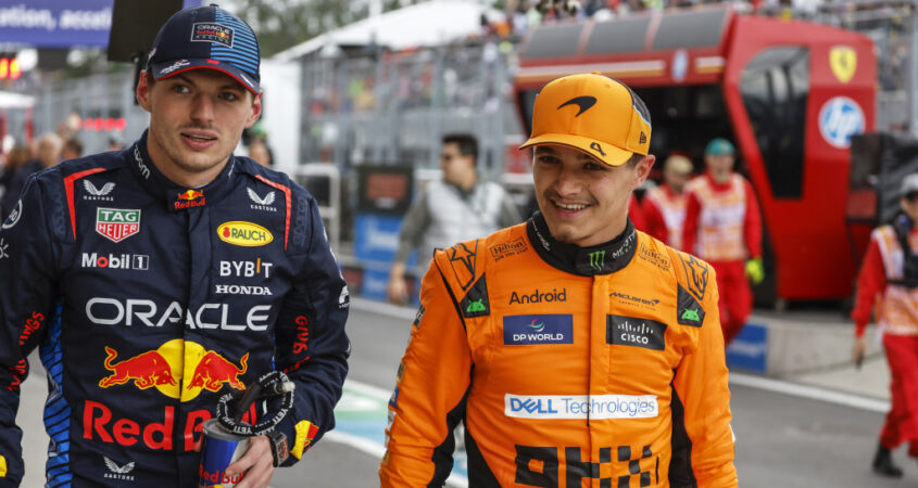 max verstappen en lando norris