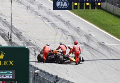 Verstappen schrik vrij