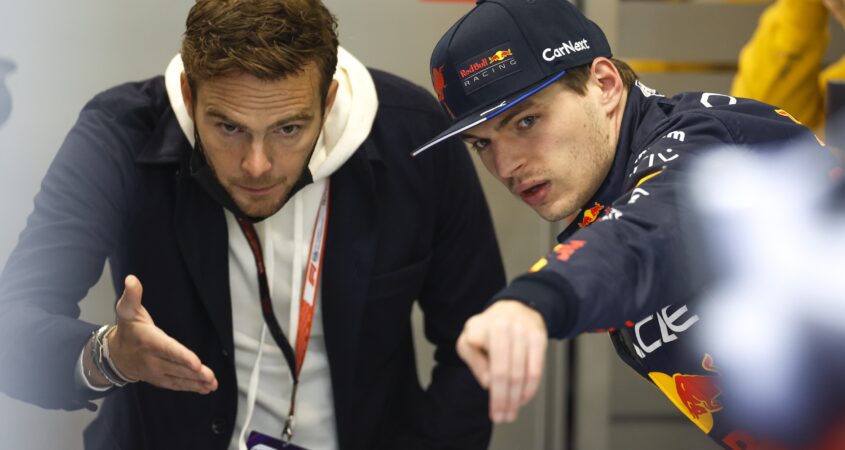 Giedo van der Garde en Max Verstappen