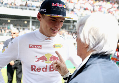 Bernie Ecclestone en Max Verstappen