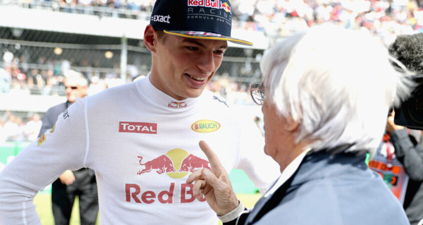 Bernie Ecclestone en Max Verstappen