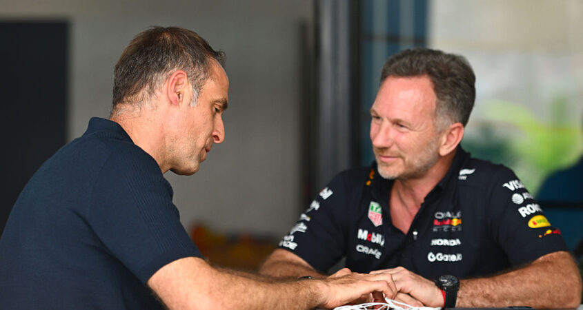 Oliver Mintzlaff en Christian Horner